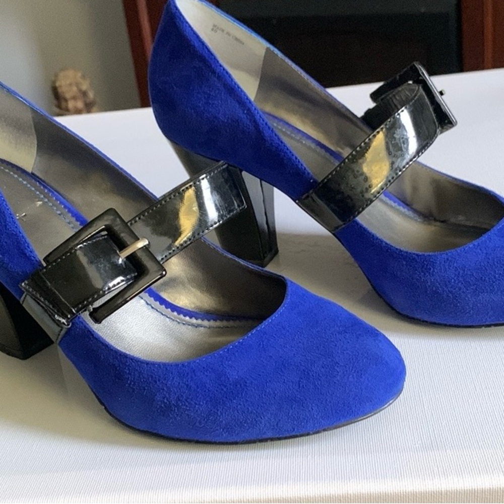 Mary Jane heels in Colbalt blue “ First” heels